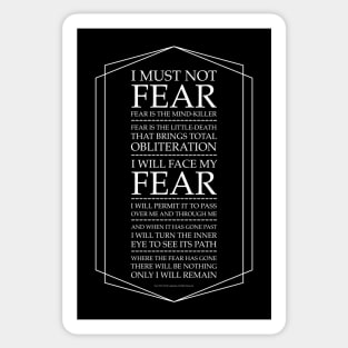 Fear Is The Mind Killer, Dune Litany Sticker